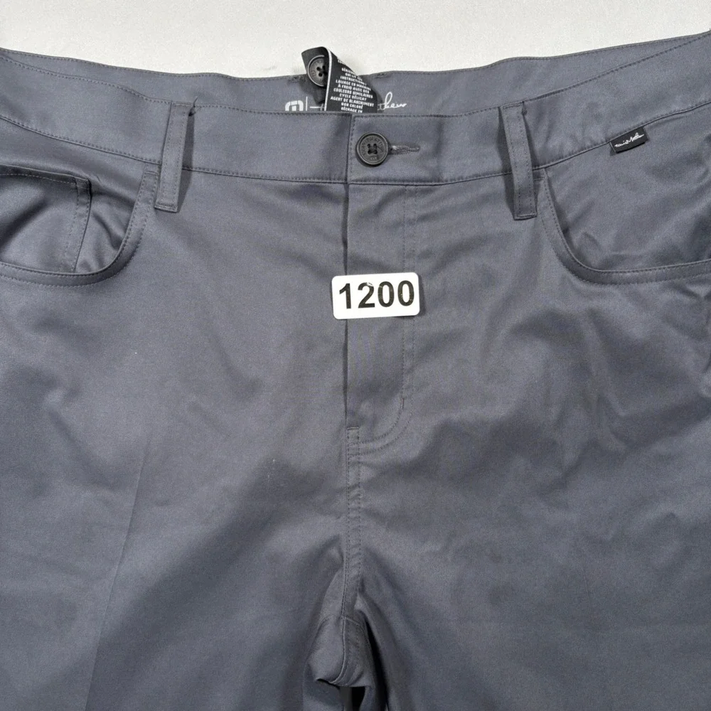 TravisMathew Pants Mens 38 Open To Close Gray Performance EUC